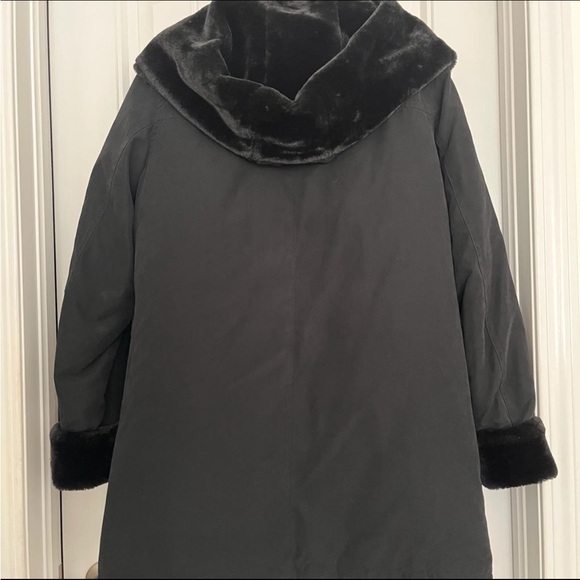 Black Fur Winter Jacket - Picture 3 of 3